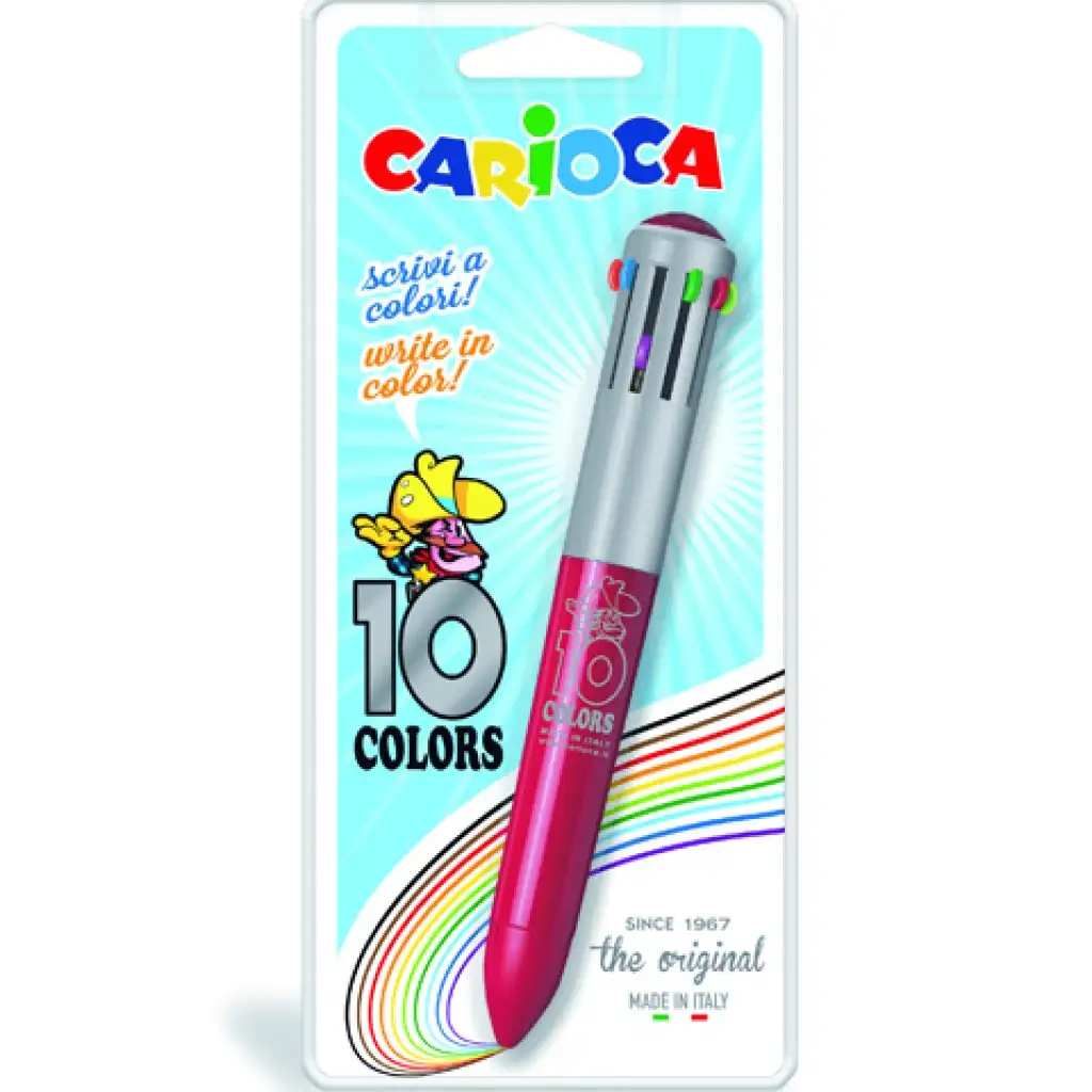 Писалка с 10 цвята в различни варианти 1бр - Carioca изображение 1