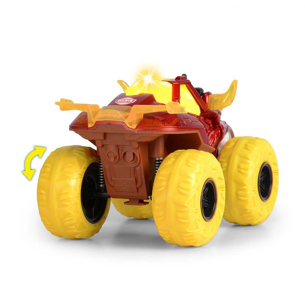 Пламтящ бикоглав монстер трак с светлина и звук - Dickie Toys изображение 2