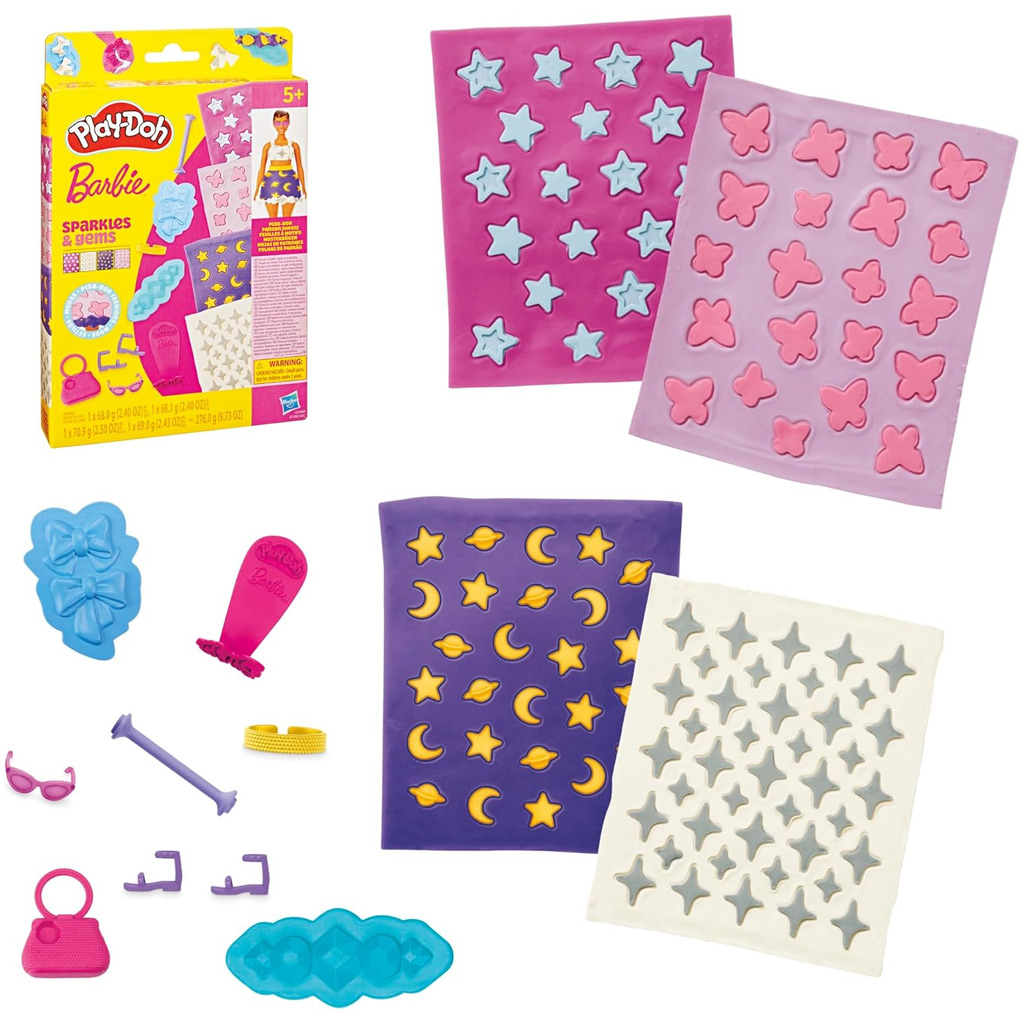 Play-Doh: Barbie блясък и скъпоценни камъни модел на глина комплект - Hasbro изображение 2