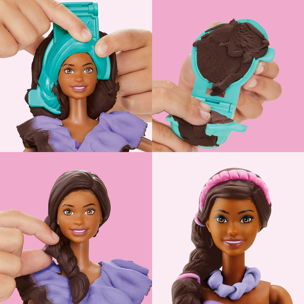 Play-Doh: Barbie Fashionista рокли с волани комплект с пластилин и кукла - Hasbro изображение 3