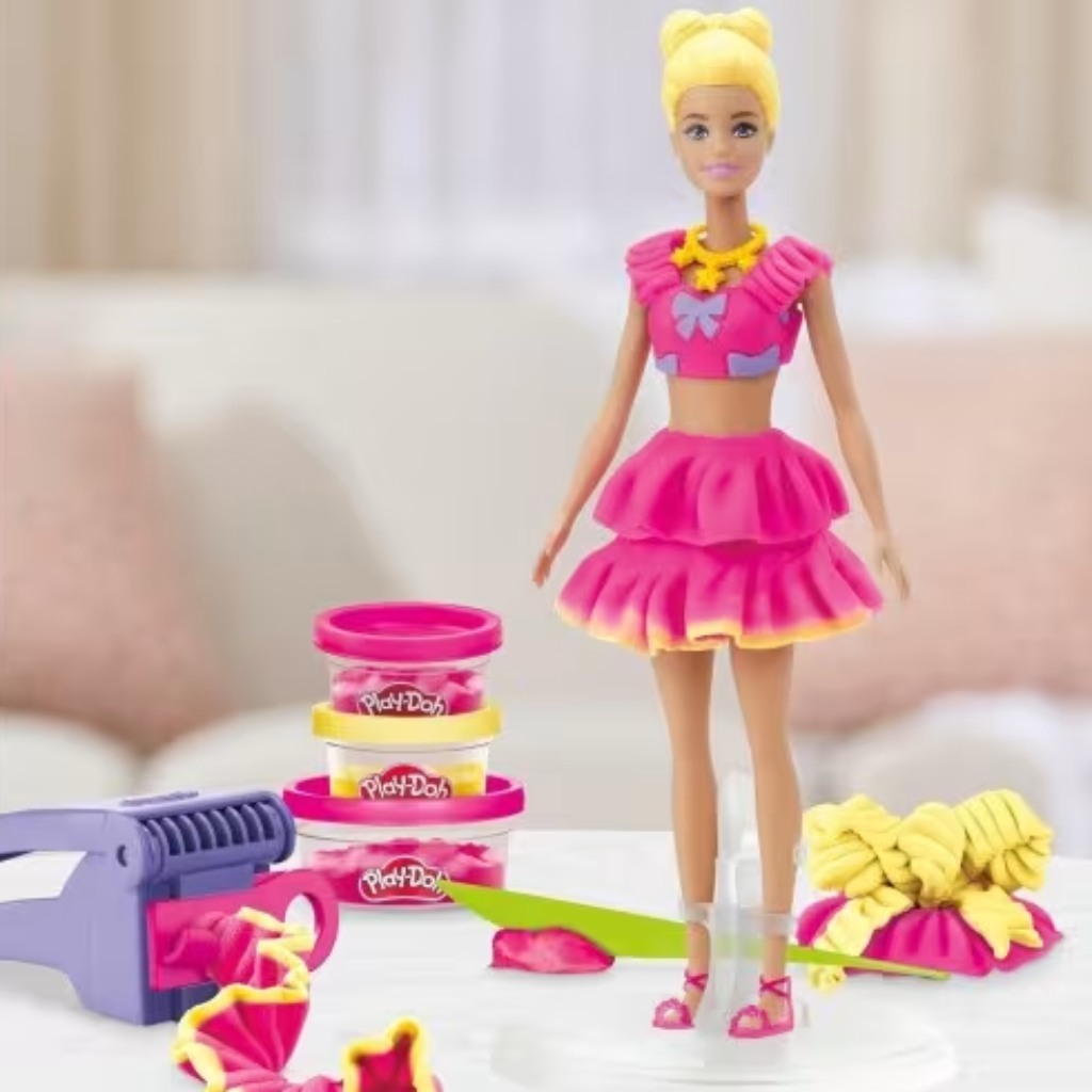 Play-Doh: Barbie рокли и панделки моделирующий комплект - Hasbro изображение 3