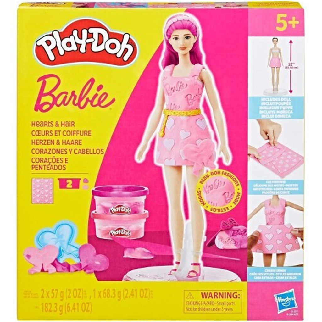 Play-Doh: Barbie сърца и прическа глина комплект с кукла - Hasbro изображение 1
