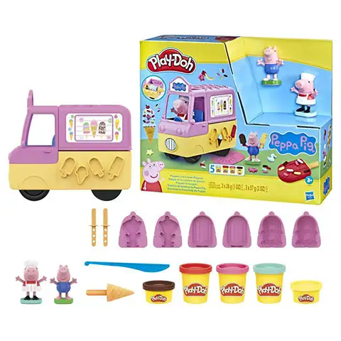 Play-Doh: Комплект за правене на сладолед с Пепа Пиг с аксесоари 227g - Hasbro изображение 2