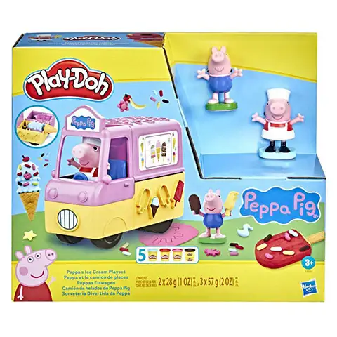 Play-Doh: Комплект за правене на сладолед с Пепа Пиг с аксесоари 227g - Hasbro изображение 1
