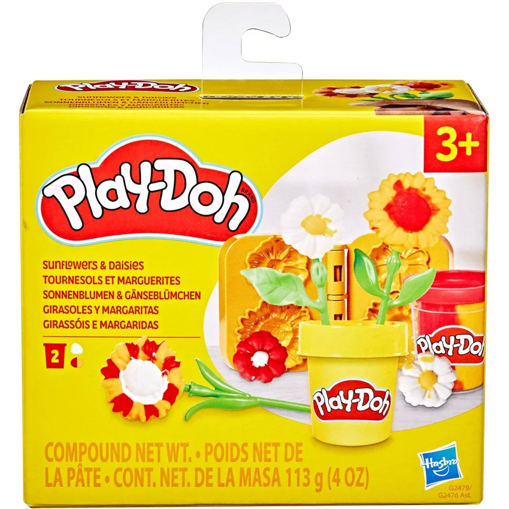Play-Doh: Малки цветя - Слънчоглед и маргаритка комплект за моделиране - Hasbro изображение 1
