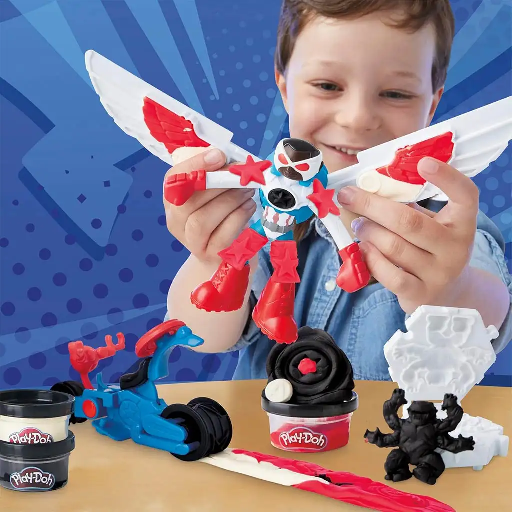 Play-Doh: Marvel Америка Капитан Мото Слайсер игрален комплект - Hasbro изображение 3