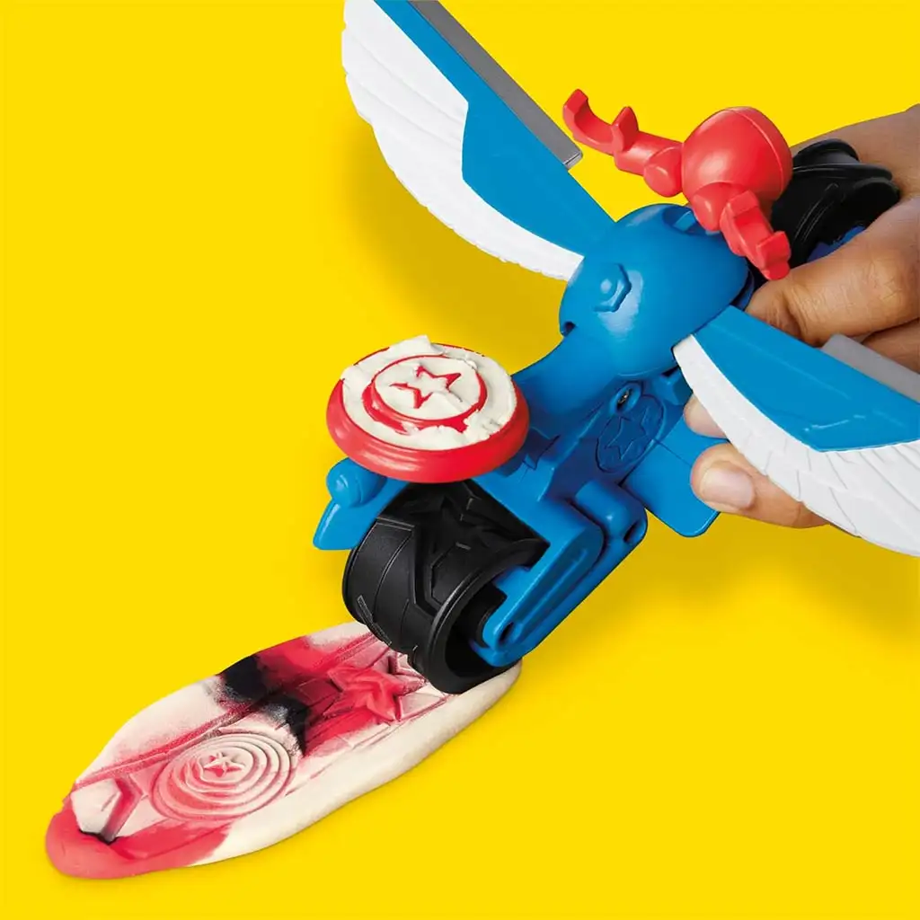 Play-Doh: Marvel Америка Капитан Мото Слайсер игрален комплект - Hasbro изображение 4