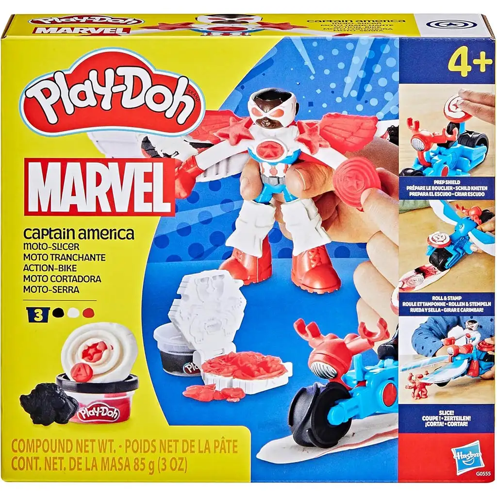 Play-Doh: Marvel Америка Капитан Мото Слайсер игрален комплект - Hasbro изображение 1