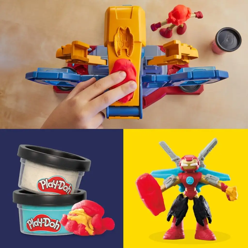 Play-Doh Marvel: Лаборатория за производство на броня на Железния човек с светлина и звук - Hasbro изображение 3