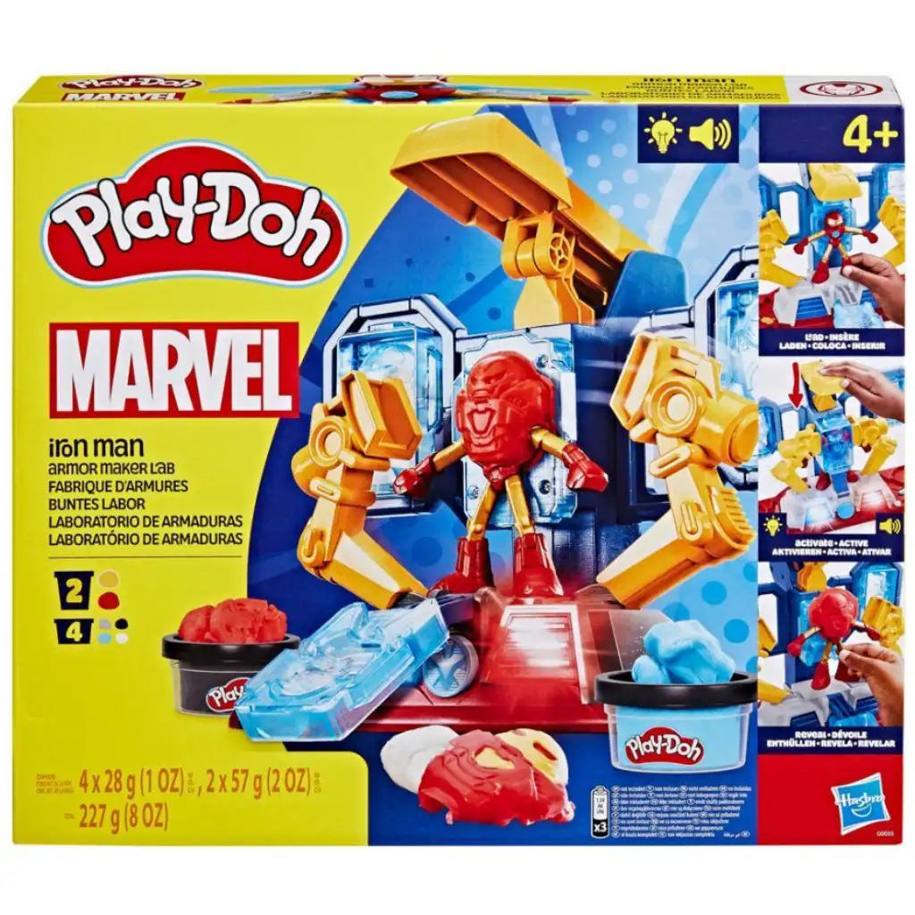 Play-Doh Marvel: Лаборатория за производство на броня на Железния човек с светлина и звук - Hasbro изображение 4