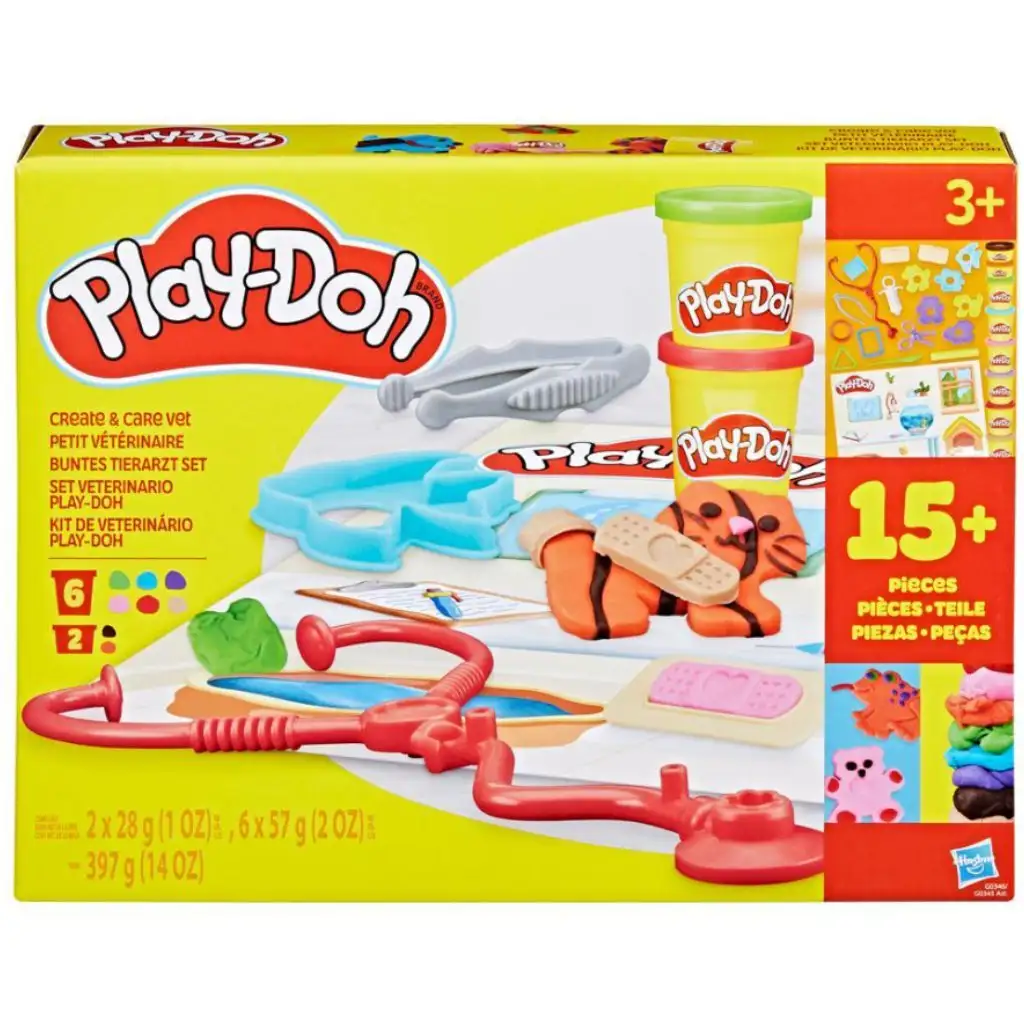 Play-Doh: Създавай и се грижи за ветеринарен комплект с пластилин - Hasbro изображение 1