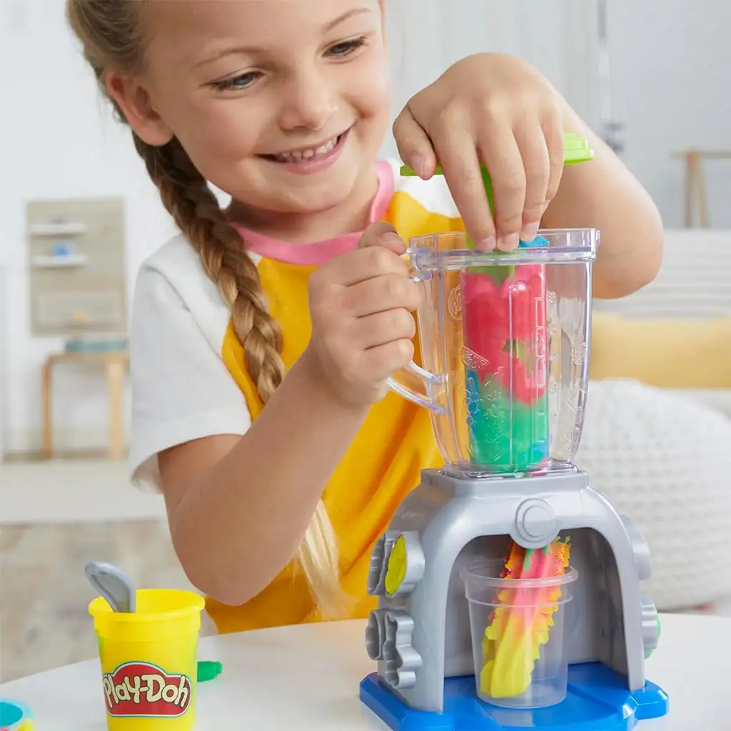 Play-Doh: Swirlin Smoothies Блендер с 5 буркана пластилин 198г изображение 3
