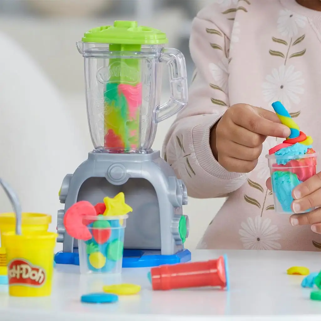 Play-Doh: Swirlin Smoothies Блендер с 5 буркана пластилин 198г изображение 4