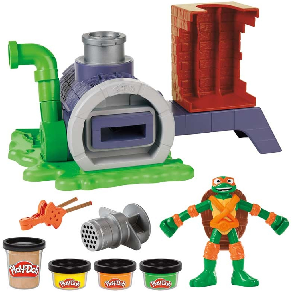 Play-Doh: Тийн Нинджа Черепи Слайс и Бласт Пица Игрална Комплект - Hasbro изображение 2