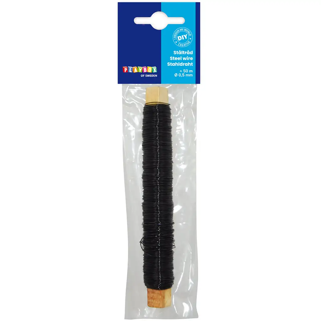 PlayBox: Черен свързващ проводник 0,5mm 50m изображение 1