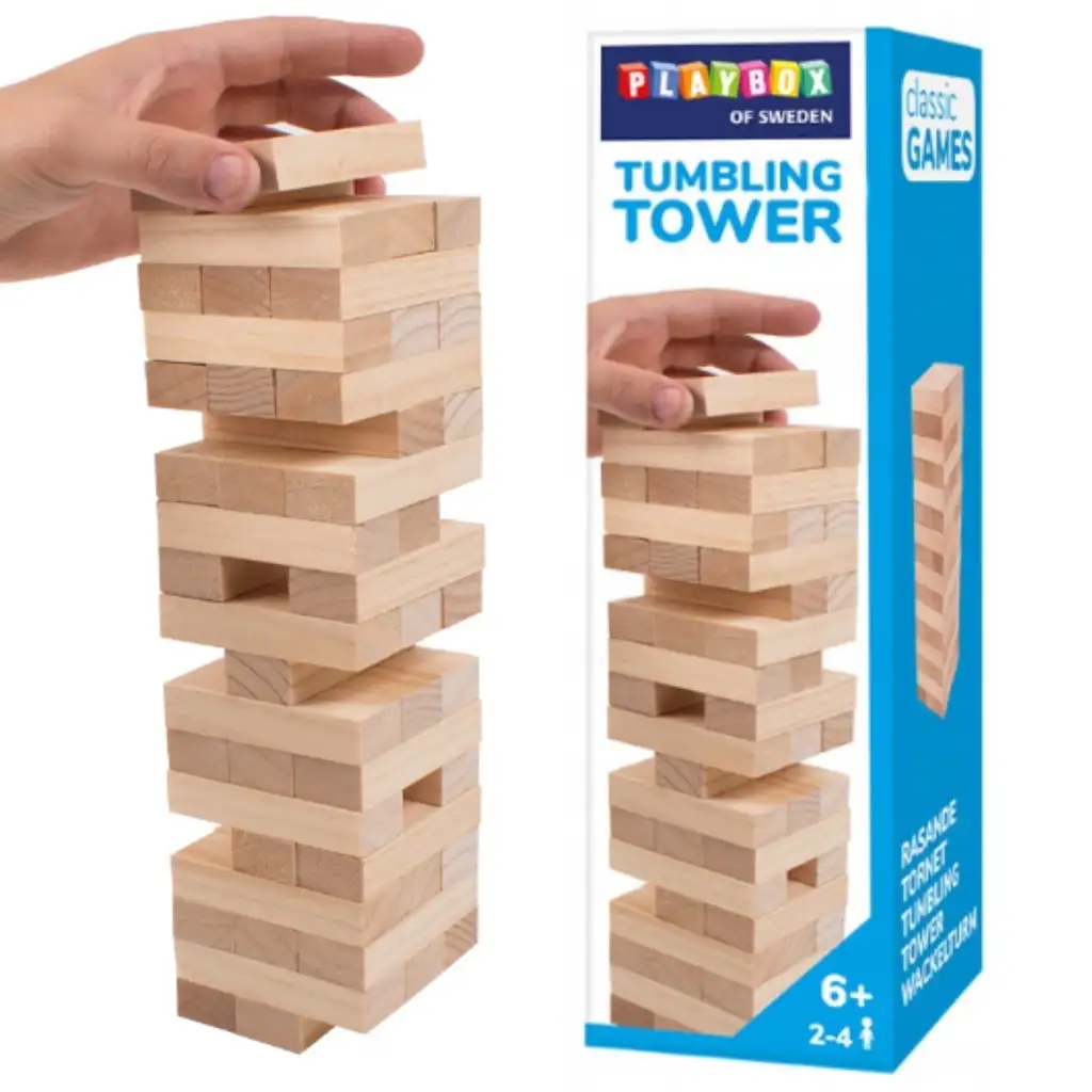 PlayBox: Дървено Jenga умствена игра изображение 1