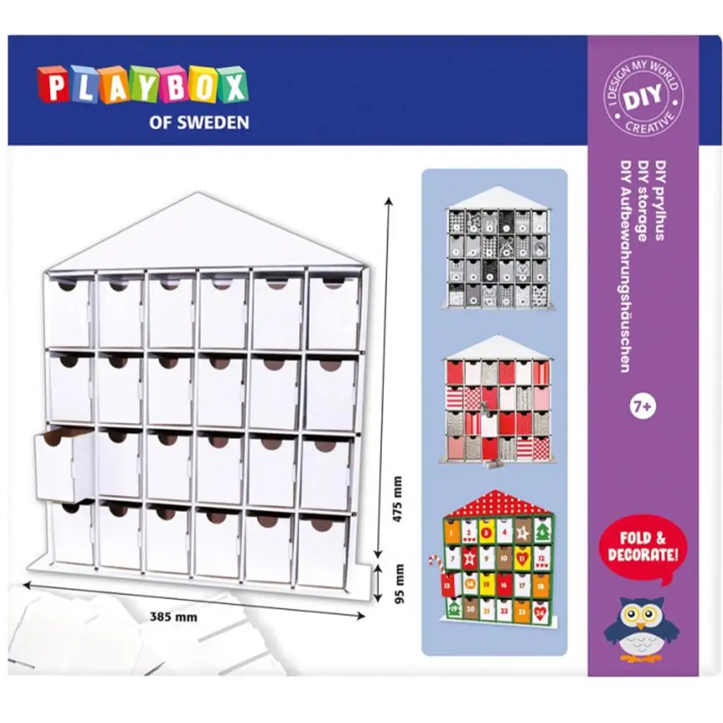 PlayBox: DIY адвентен календар 24 отделения 44,5x39x9,5 см изображение 1