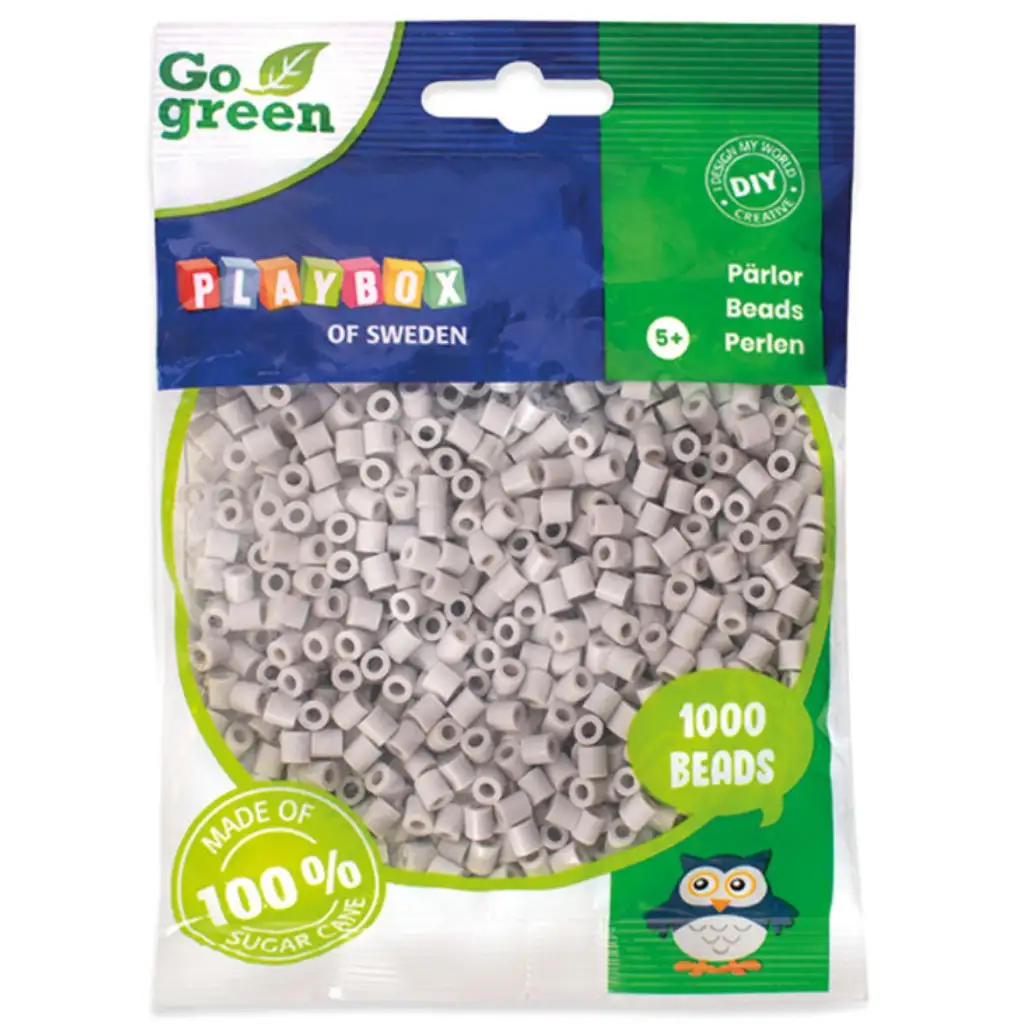 PlayBox: Go Green 5mm MIDI термопластични мъниста 1000бр сив цвят изображение 1