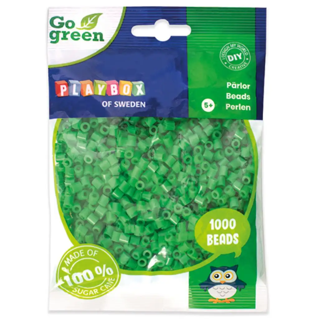 PlayBox: Go Green 5mm MIDI ютия за перли 1000бр зелени изображение 1
