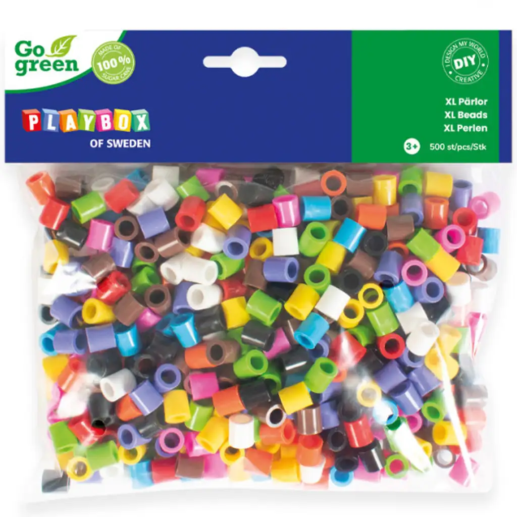 PlayBox: Go Green 9mm XL MAXI ютия за перли 500бр в ярки цветове изображение 1