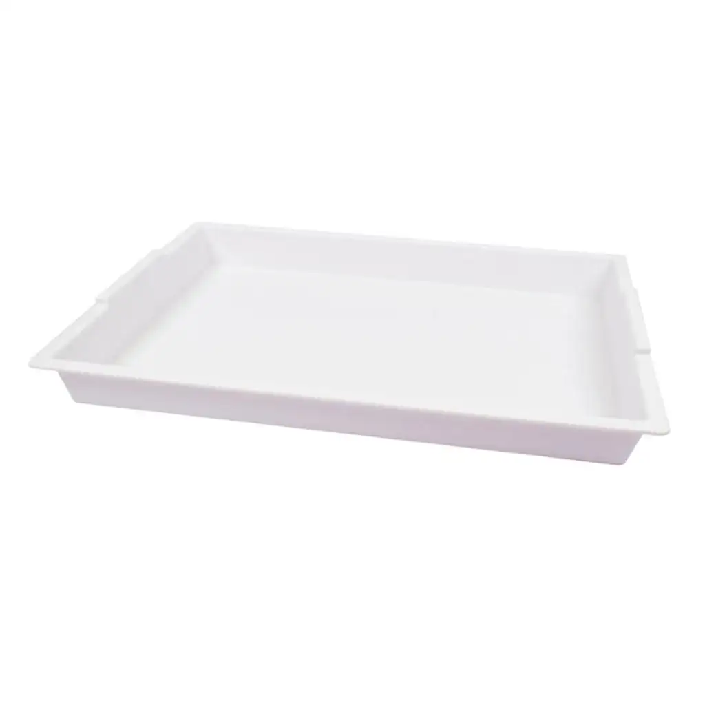 PlayBox: Пластмасова бяла поднос с дръжки 41x31см изображение 1