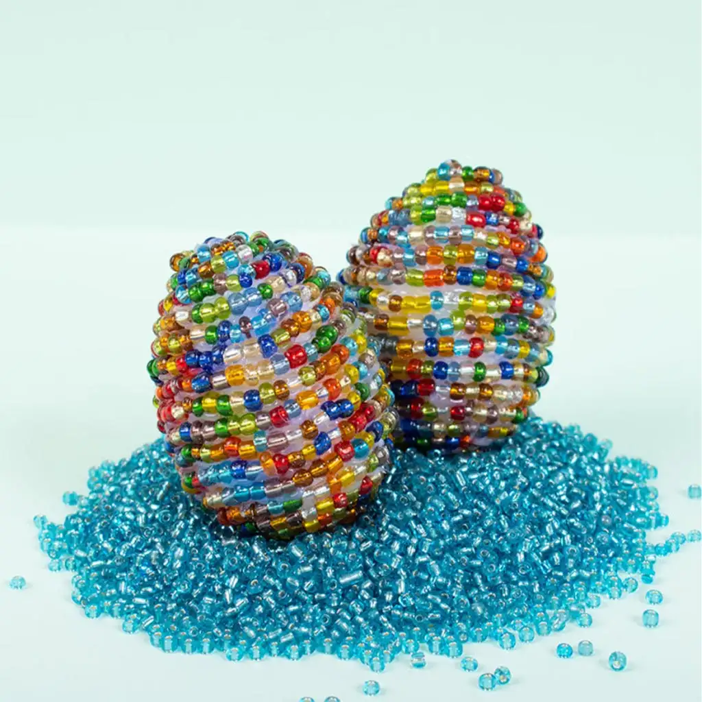 PlayBox: Прозоречен цветен стъклен мъниста комплект 4mm 500gr изображение 2