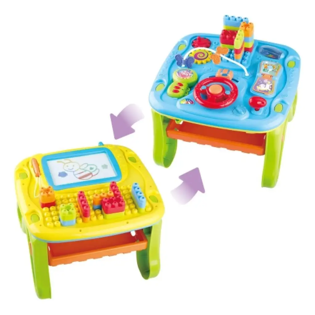 Playgo: Всичко в едно двустранна занимателна играчка с функции изображение 2