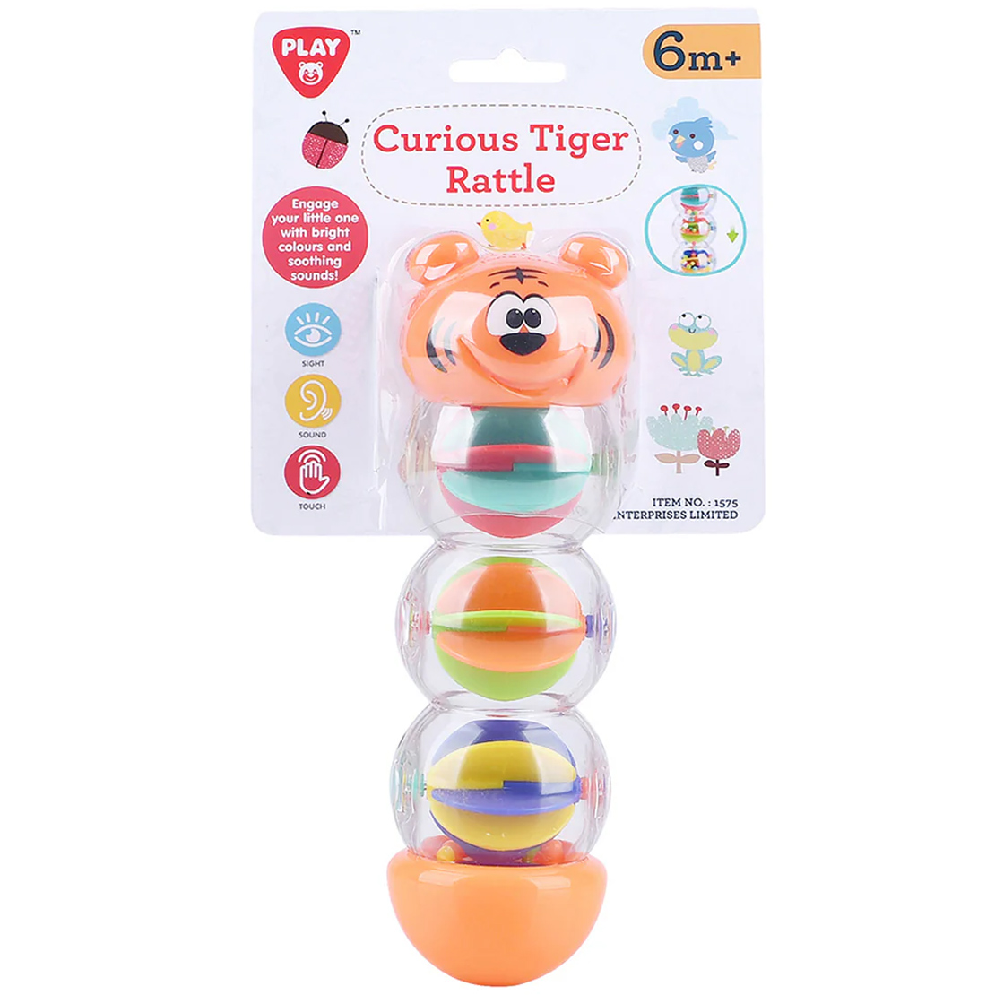 Playgo: Веселият малък тигър бебешка дрънкалка изображение 1