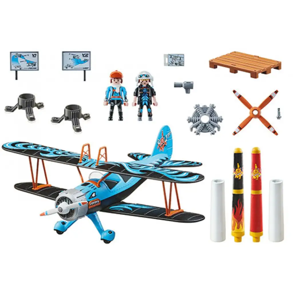 Playmobil: Air Stuntshow - "Феникс" двукрили самолет с звук (70831) изображение 2