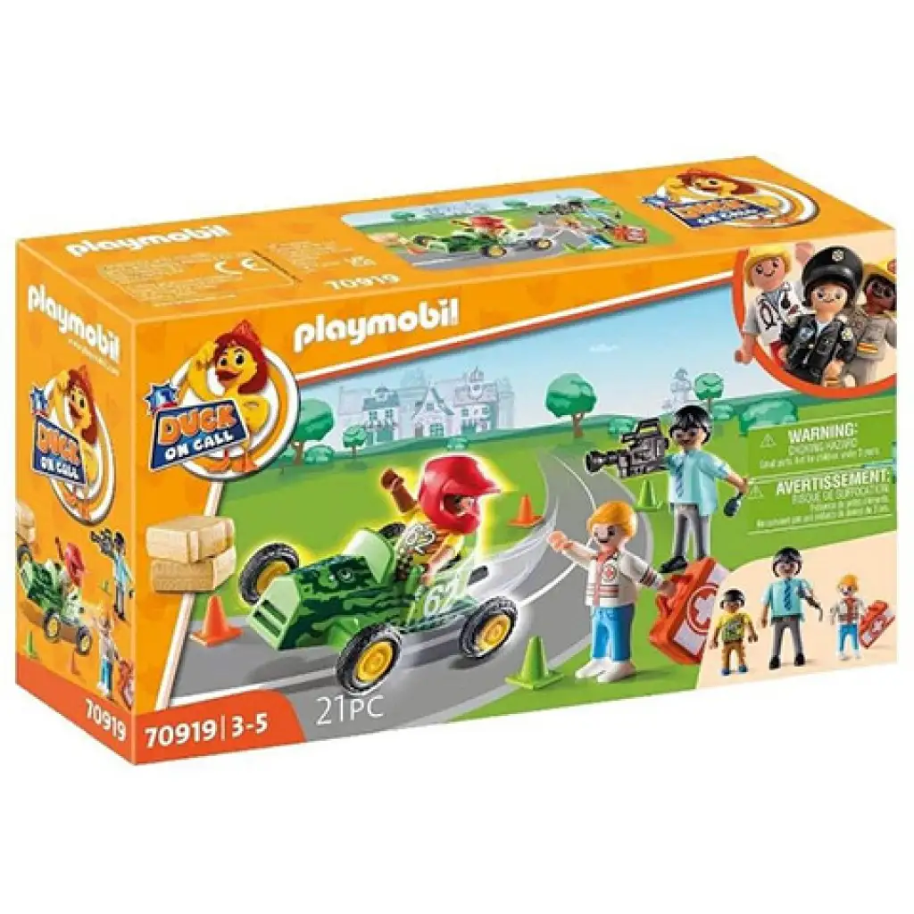Playmobil: Патка на повик Спасители в акция състезателна катастрофа (70919) изображение 1