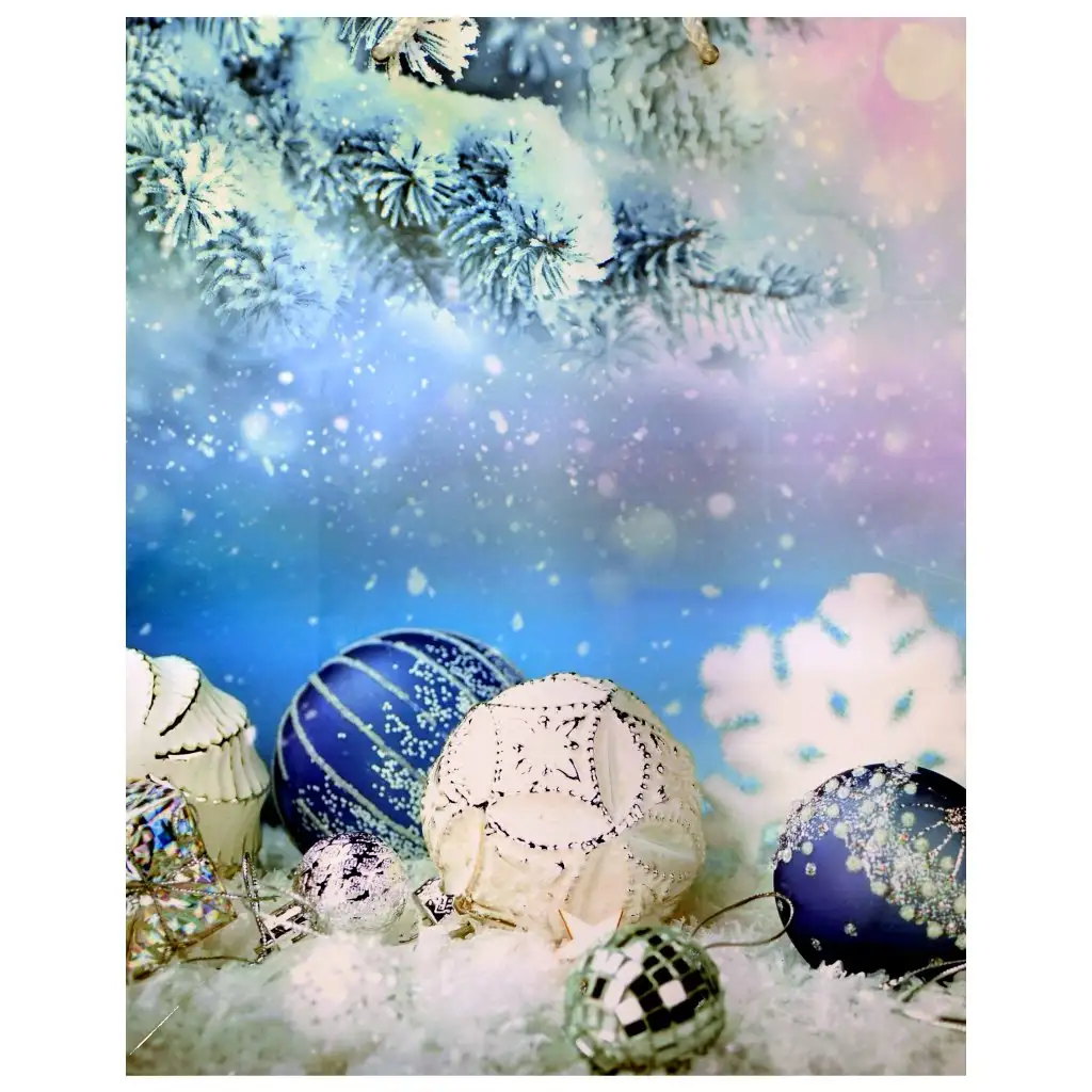 Подаръчна чанта с коледни украшения 26x32x12,5cm изображение 1