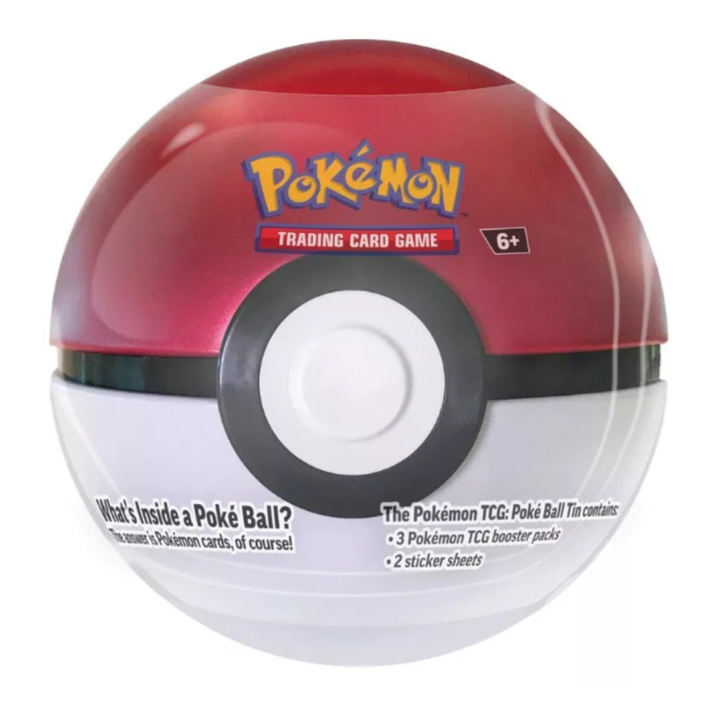 Pokémon TCG 2024 Poké Ball Tin – Метална кутия с форма на Покебол с 3 бустера в различни варианти изображение 1