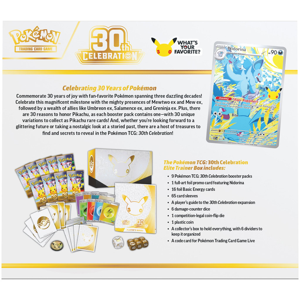 Pokémon TCG: 30-та елитна треньорска кутия 30-та годишнина колекционерска опаковка изображение 2