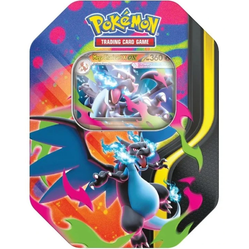 Pokémon TCG: Мега Чаризард Тин пакет с карти в метална кутия в два варианта 1бр изображение 2