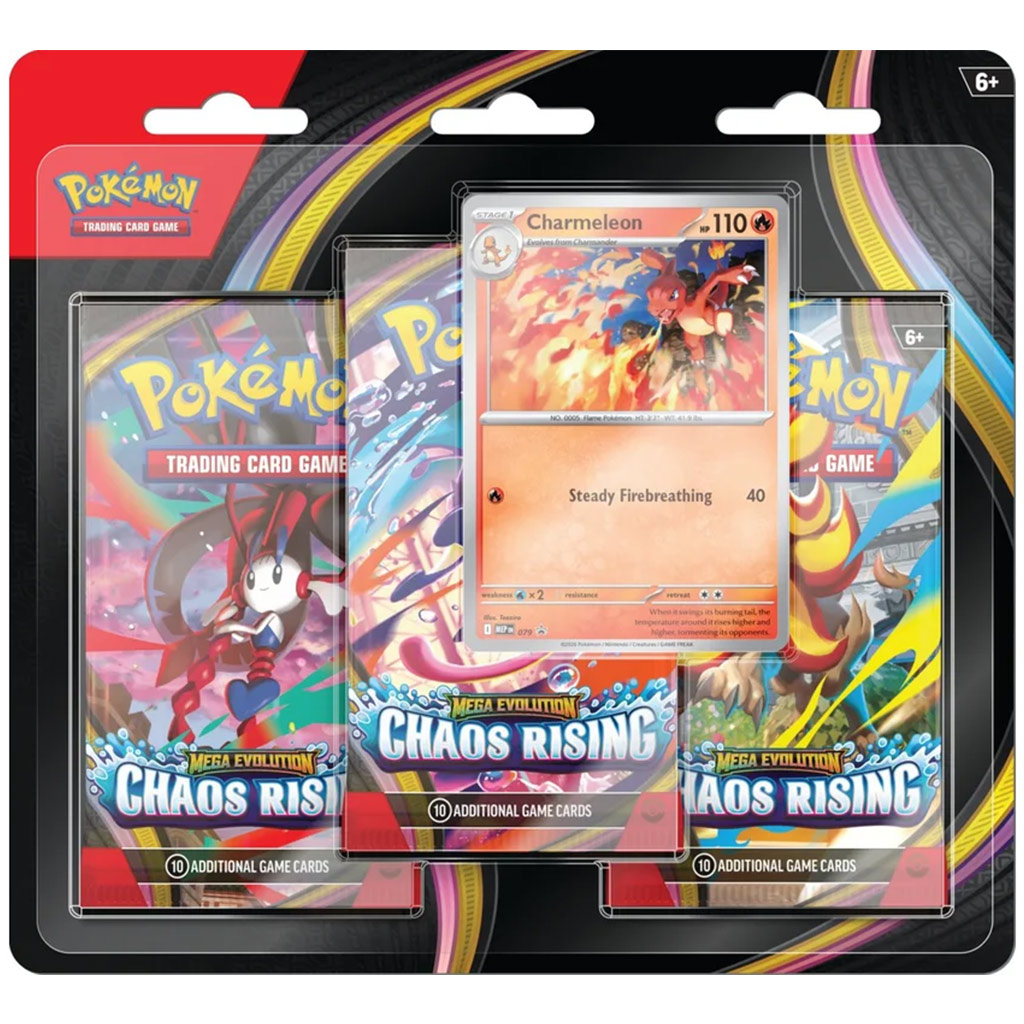 Pokémon TCG : Mega Evolution Chaos Rising 3 пакет блистер изображение 1