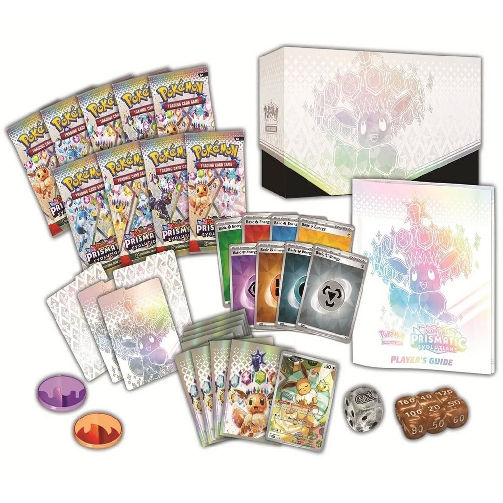 Pokémon TCG: SV8.5 Призматични еволюции Elite Trainer Box с 9 броя бустери изображение 2