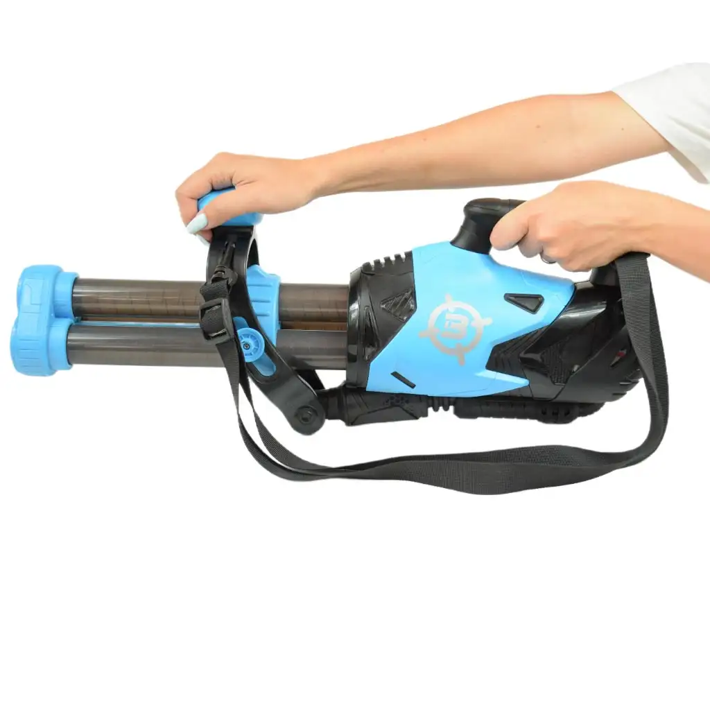 Power Popper Gun: Тръбен пистолет за стрелба с гъбести топки 55см изображение 6