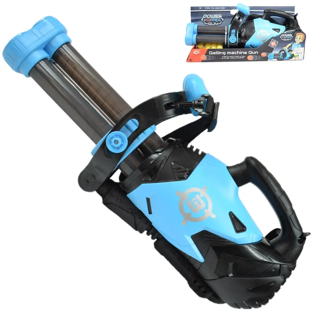 Power Popper Gun: Тръбен пистолет за стрелба с гъбести топки 55см изображение 1