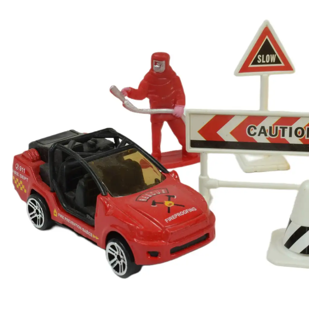 Пожарен екип: Игрална комплектация с пожарни автомобили и аксесоари в различни варианти 1бр изображение 13