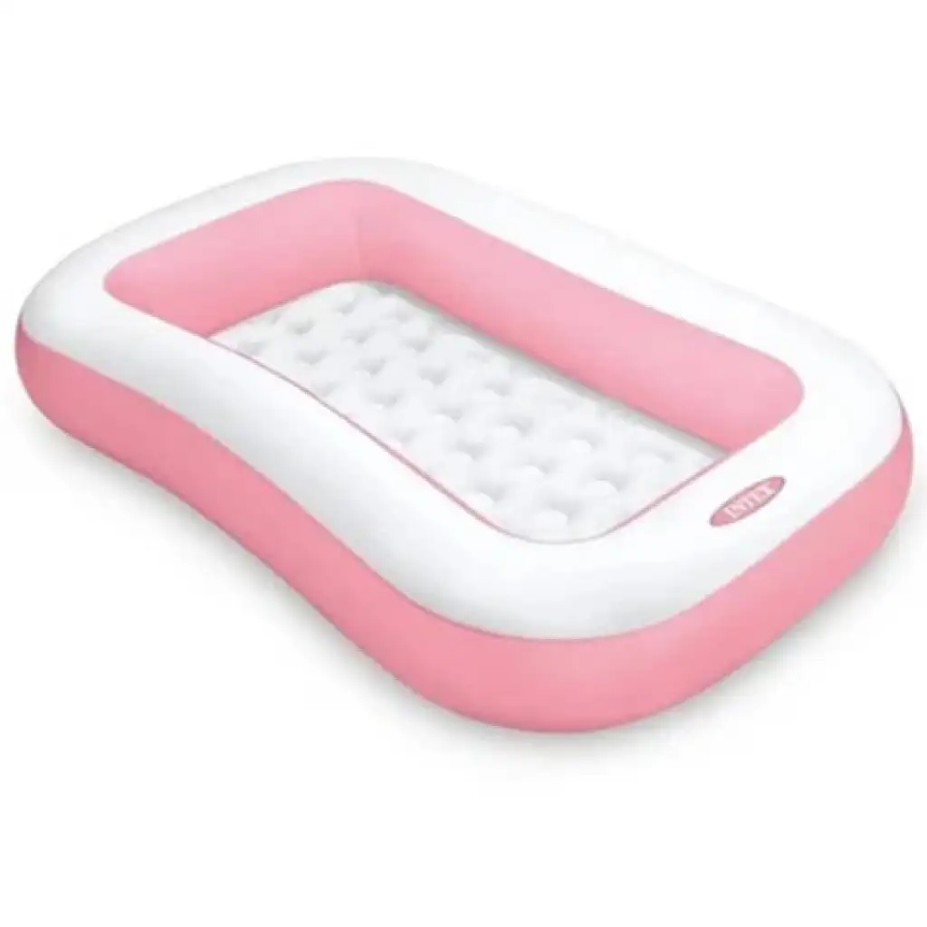 Правоъгълна розова детска басейн 166x100x25см - Intex изображение 1