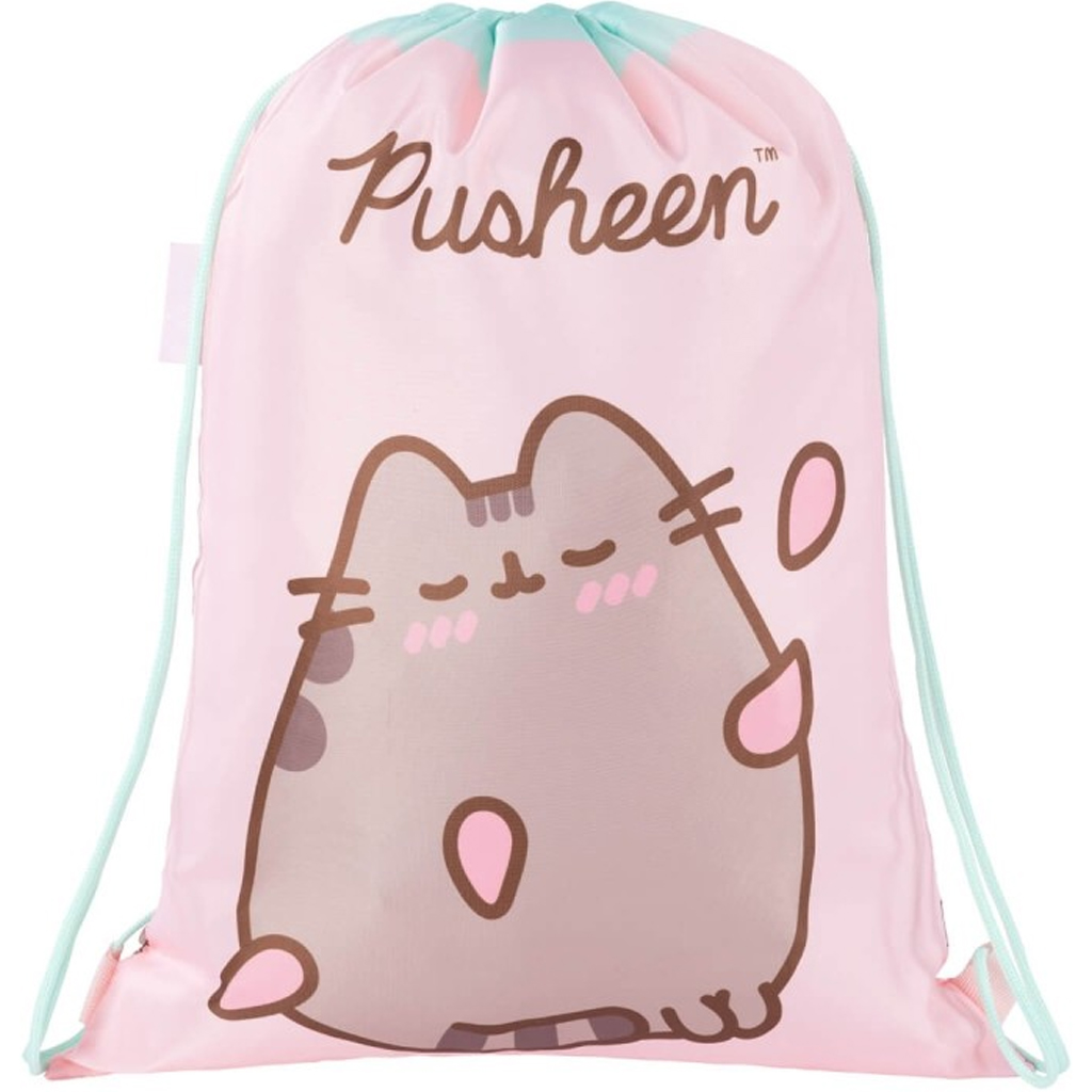 Pusheen розов спортен сак, спортна чанта 34x43см изображение 1