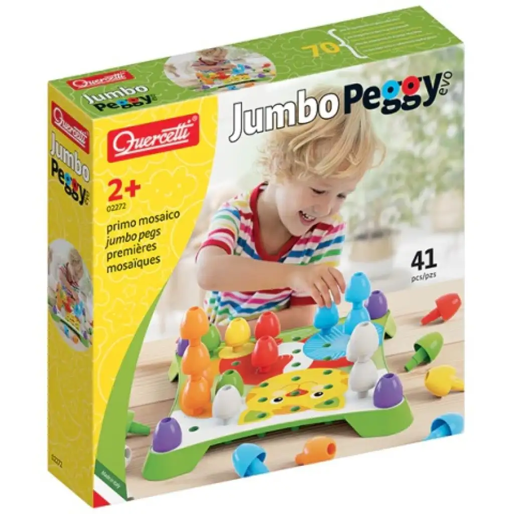 Quercetti: Jumbo Peggy 41бр. комплект с цветни точки изображение 1