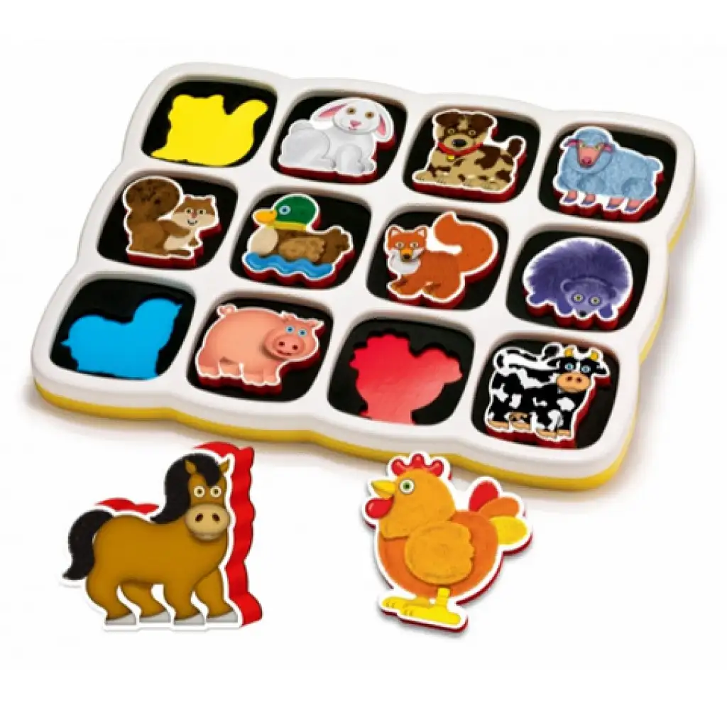 Quercetti: Магнитен пъзел с домашни любимци 12бр. изображение 2