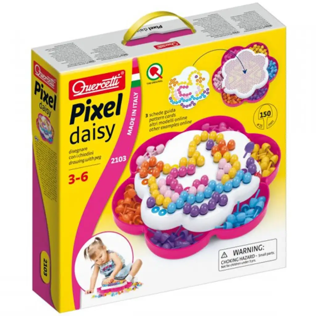 Quercetti: Pixel Daisy мозайка с щифтчета 150бр. изображение 1