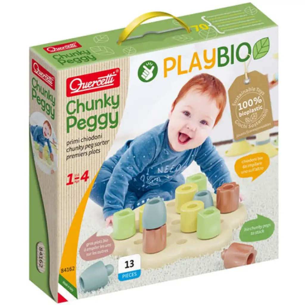 Quercetti: Play Bio Chunky мозайка с щифтчета 13бр. изображение 1