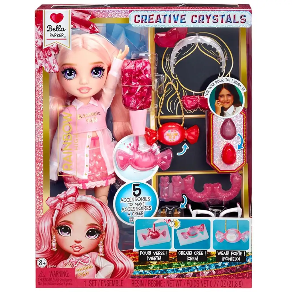 Rainbow Crystal Bella модна кукла направи си сам с аксесоари изображение 1