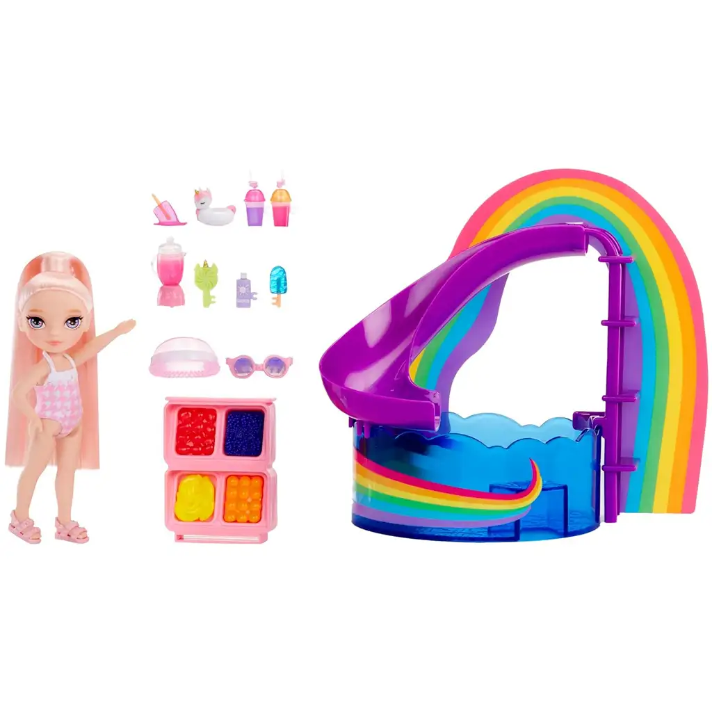 Rainbow High: Игрална комплектация с басейн и кукла Blush Parker изображение 2