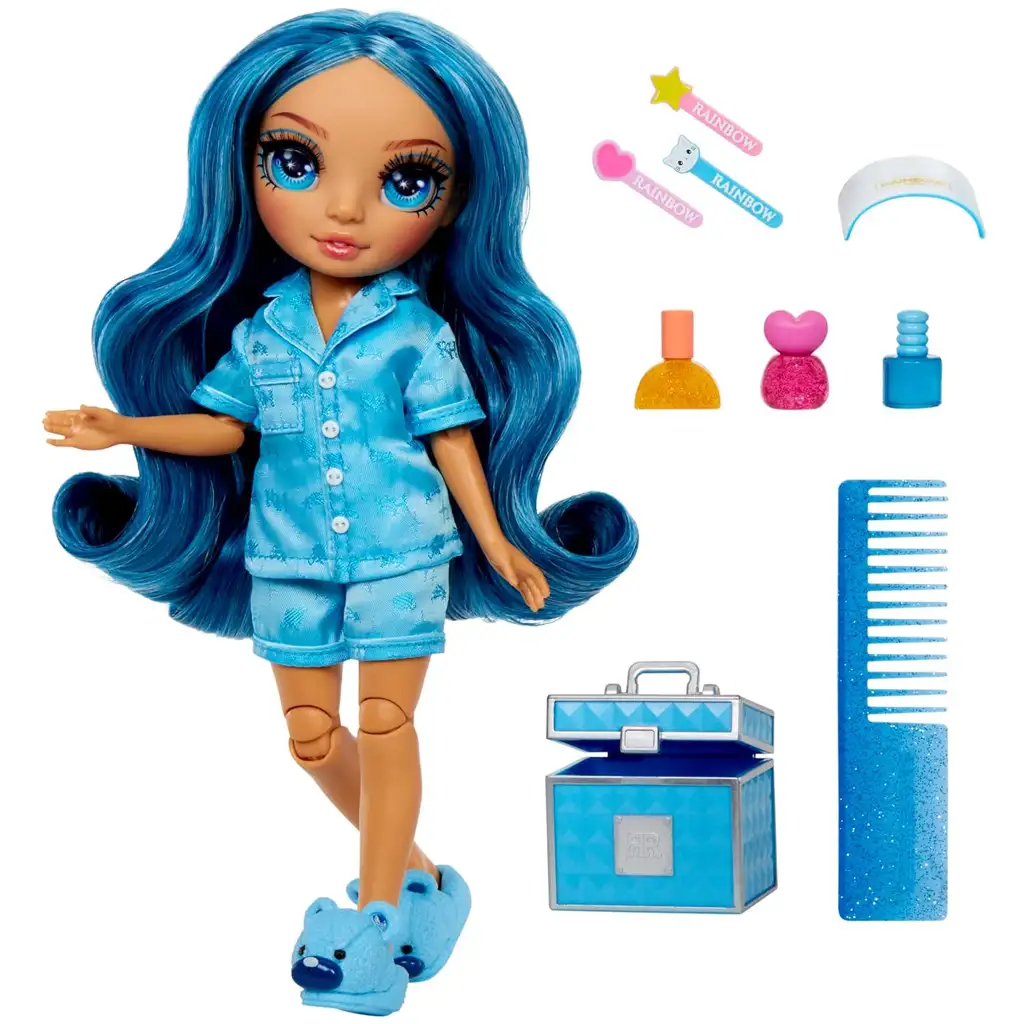 Rainbow High Jr: Пижамно парти Skyler модна кукла изображение 2