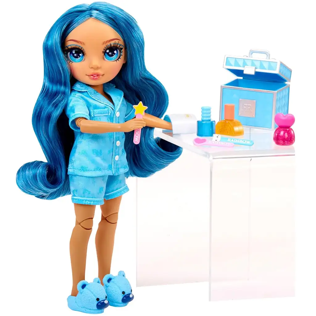 Rainbow High Jr: Пижамно парти Skyler модна кукла изображение 3