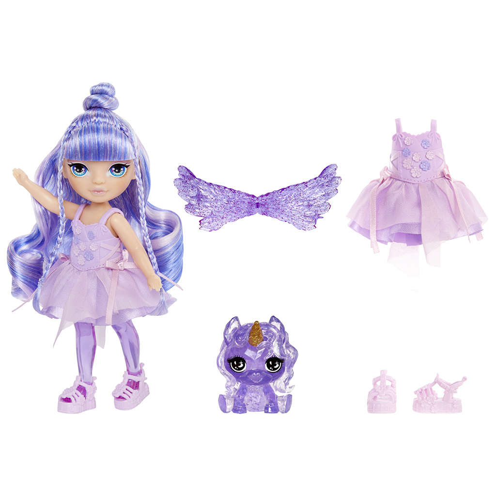 Rainbow High Littles дъга фея Амethyst Willow кукла изображение 3